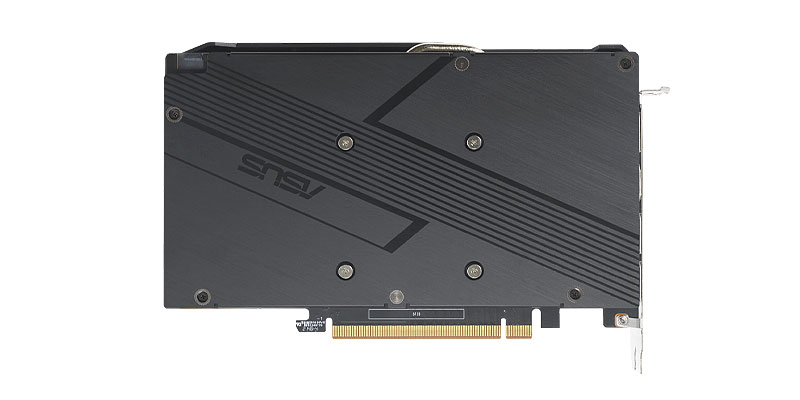 Asus DUAL RX 7600 08G V2; zadná strana