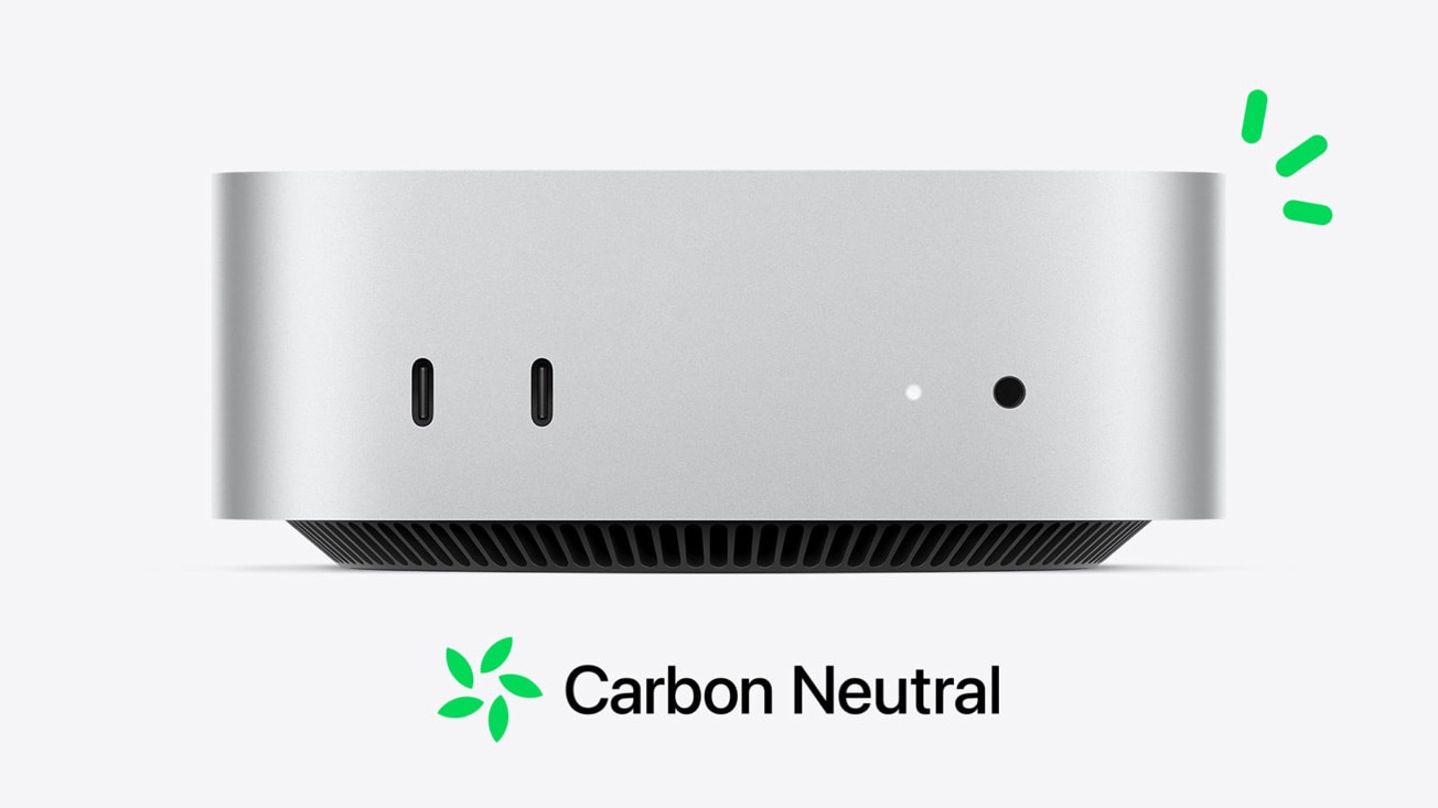 Mac mini M4, uhlíková neutralita