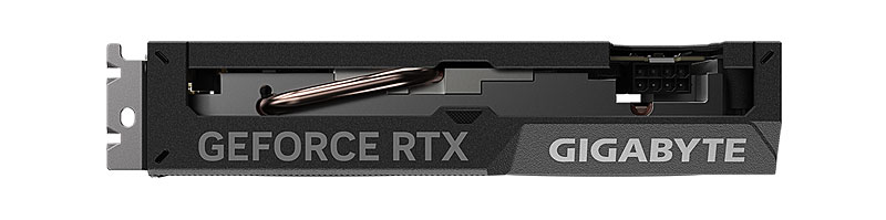 Gigabyte RTX 4060 WINDFORCE OC 8G; horná strana 