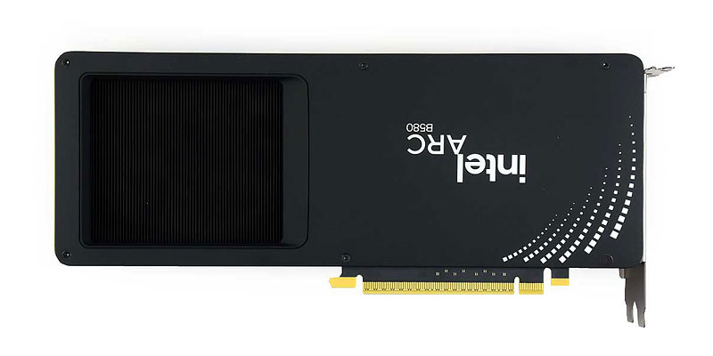 Intel Arc B580 Limited Edition 12G; zadná strana
