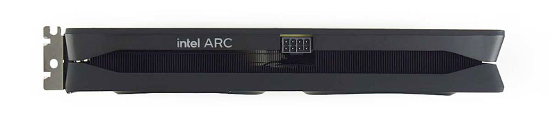 Intel Arc B580 Limited Edition 12G; horná strana 