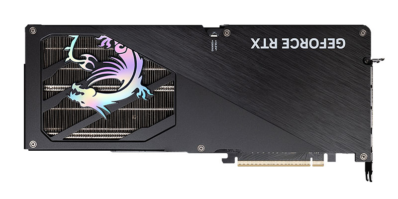 MSI RTX 5070 Ti 16G GAMING TRIO OC PLUS; zadná strana