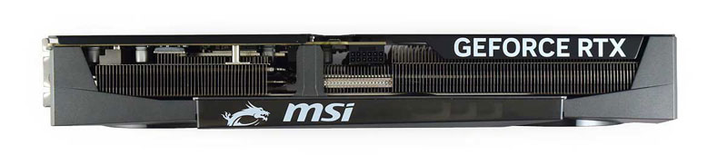 MSI RTX 5070 Ti 16G GAMING TRIO OC PLUS; horná strana 