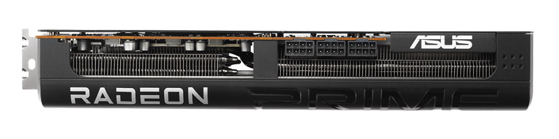 Asus PRIME RX 9070 XT O16G; horná strana 