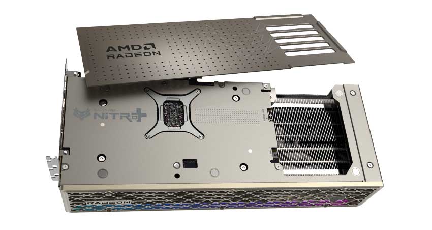 Sapphire NITRO+ RX 9070 XT GAMING OC 16G; zadný kryt