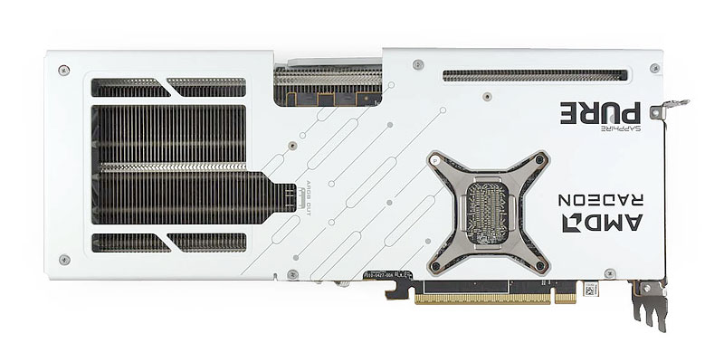 Sapphire PURE RX 9070 GAMING OC 16G; zadná strana