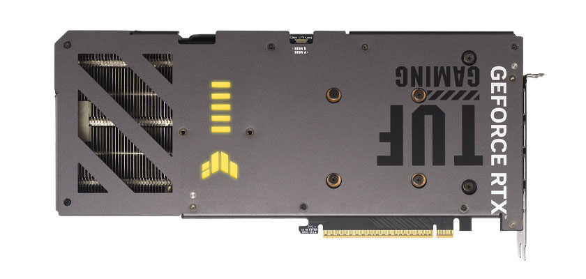 Asus TUF RTX 5060 Ti O16G Gaming; zadná strana