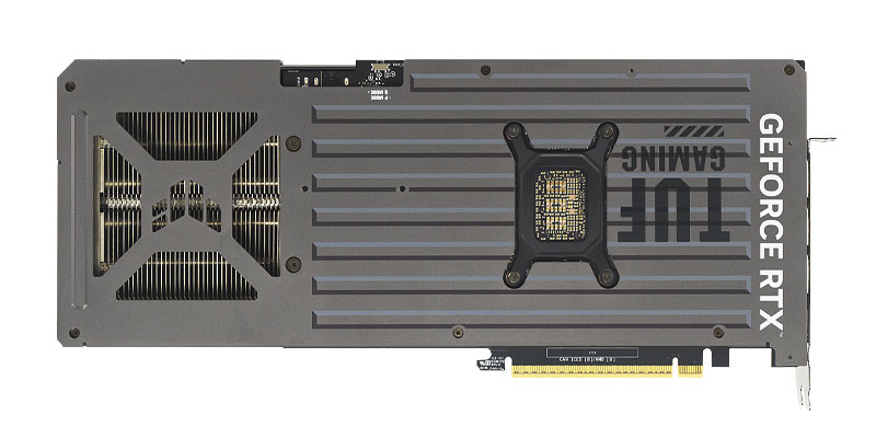 Asus TUF RTX 5070 Ti O16G Gaming; zadná strana