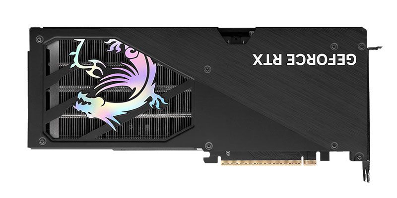 MSI RTX 5060 Ti 16G GAMING TRIO OC; zadná strana