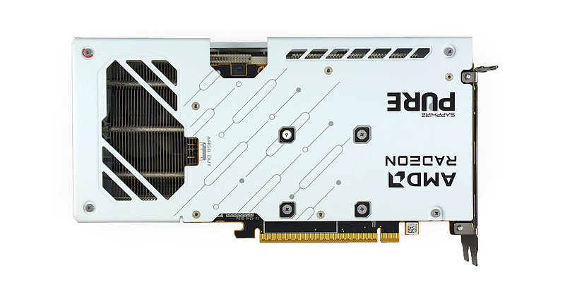 Sapphire PURE RX 9060 XT GAMING OC 16G; zadná strana