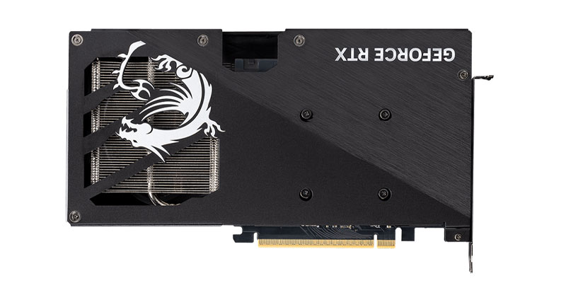 MSI RTX 5060 8G GAMING OC; zadná strana