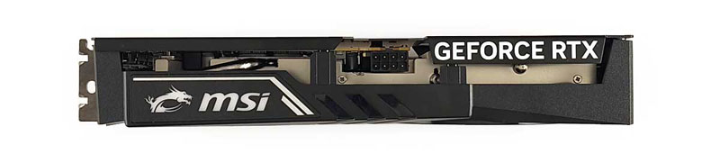 MSI RTX 5060 8G GAMING OC; horná strana 