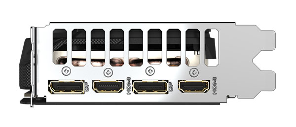 Gigabyte RTX 5050 GAMING OC 8G; obrazové výstupy 