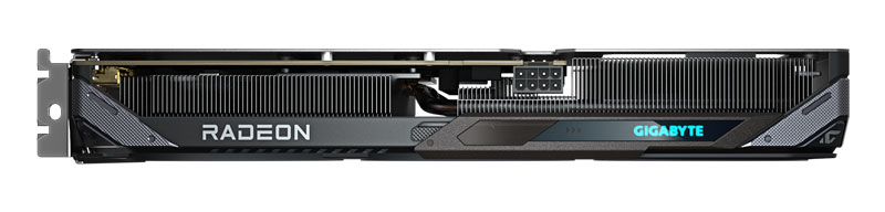 Gigabyte RX 9060 XT GAMING OC 16G; horná strana 