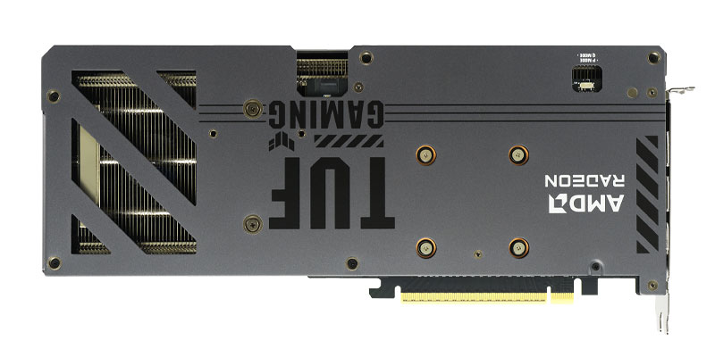 Asus TUF RX 9060 XT O16G Gaming; zadná strana
