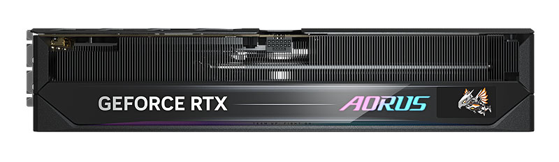Gigabyte AORUS RTX 5080 MASTER 16G; horná strana 
