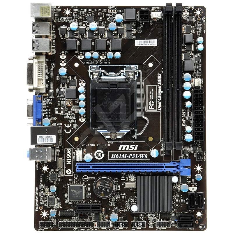 Msi h61m p31 w8 схема подключения