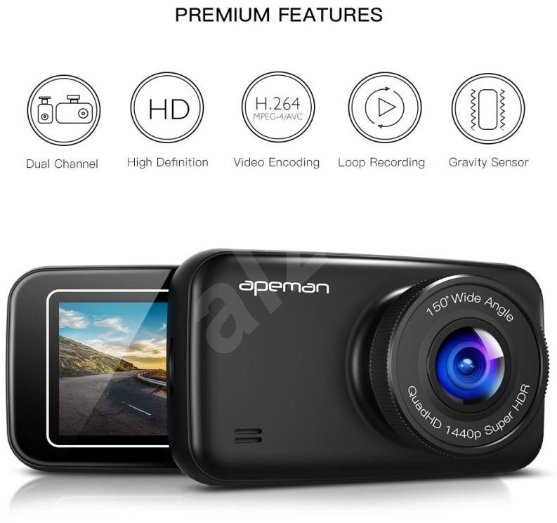 Apeman C860 Dual Dash Cam Kamera do auta Alza.sk