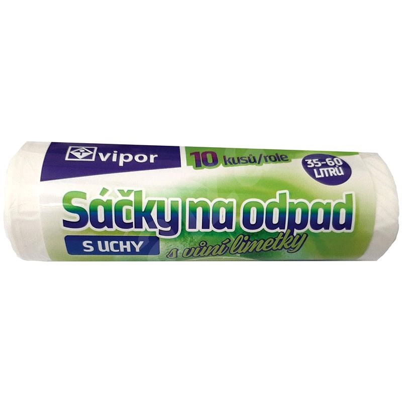VIPOR LDPE s ušami, s vôňou limetky, 35 – 60 l, 10 ks - Vrecia na odpad