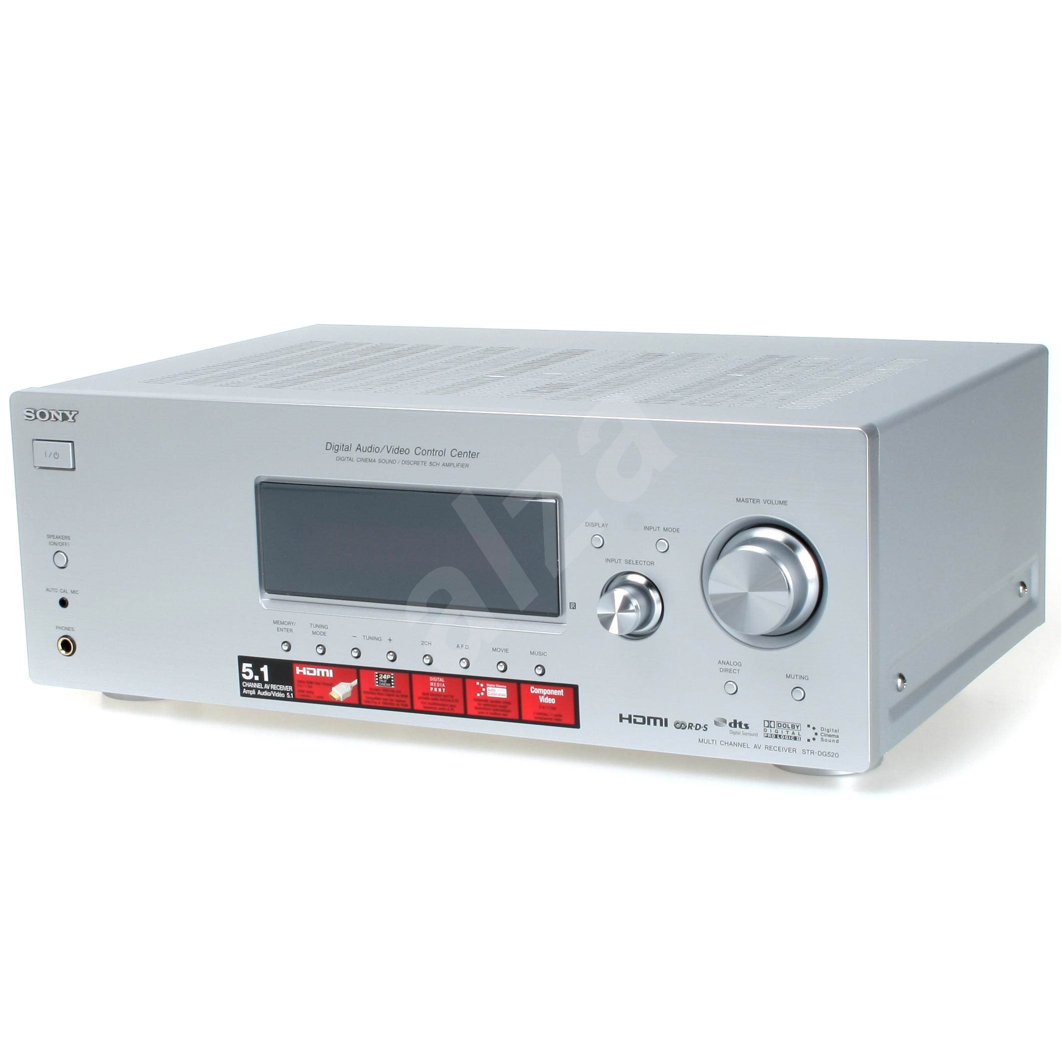 Sony STR-DG520 stříbrný (silver) - AV receiver, 5 kanálů, 5x100W, Dolby ...