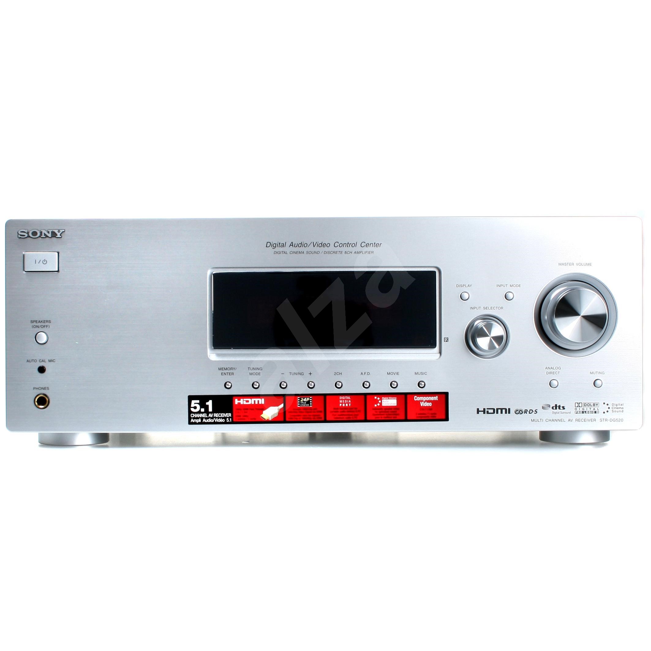 Sony STR-DG520 stříbrný (silver) - AV receiver, 5 kanálů, 5x100W, Dolby ...