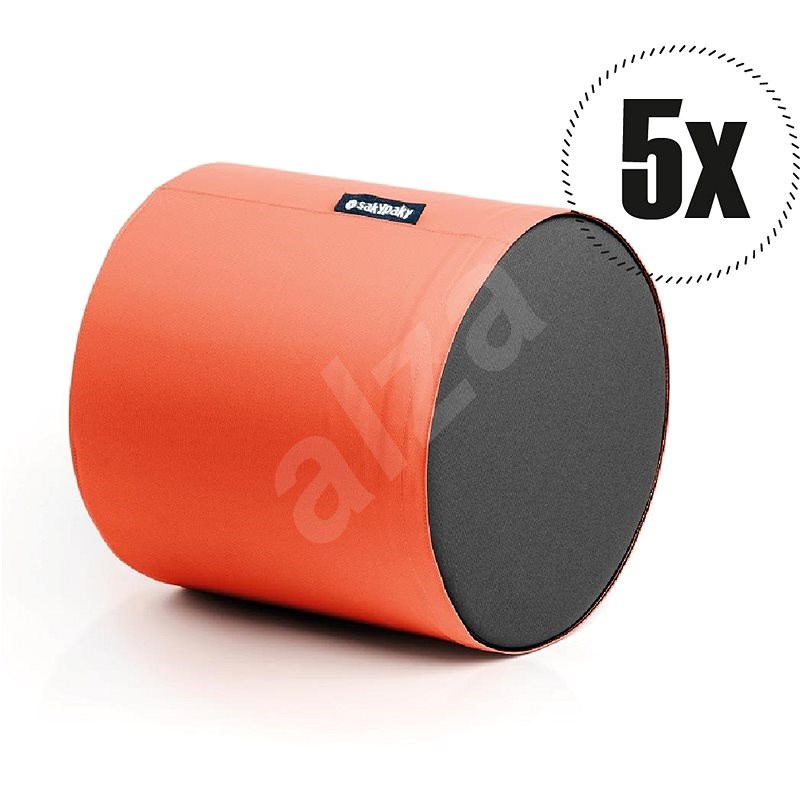 SakyPaky Sedacie vaky - 5× Taburetka PUR oranžová - Taburetka