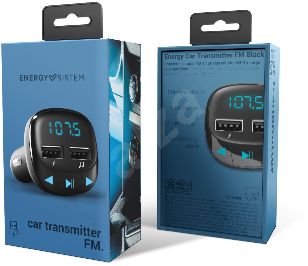 Energy Sistem Car Transmitter FM Black FM Transmitter Alza.sk