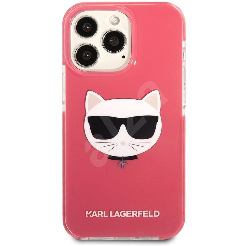 Karl Lagerfeld TPE Choupette Head Kryt pre iPhone 13 Pro Fuchsia - Kryt na mobil