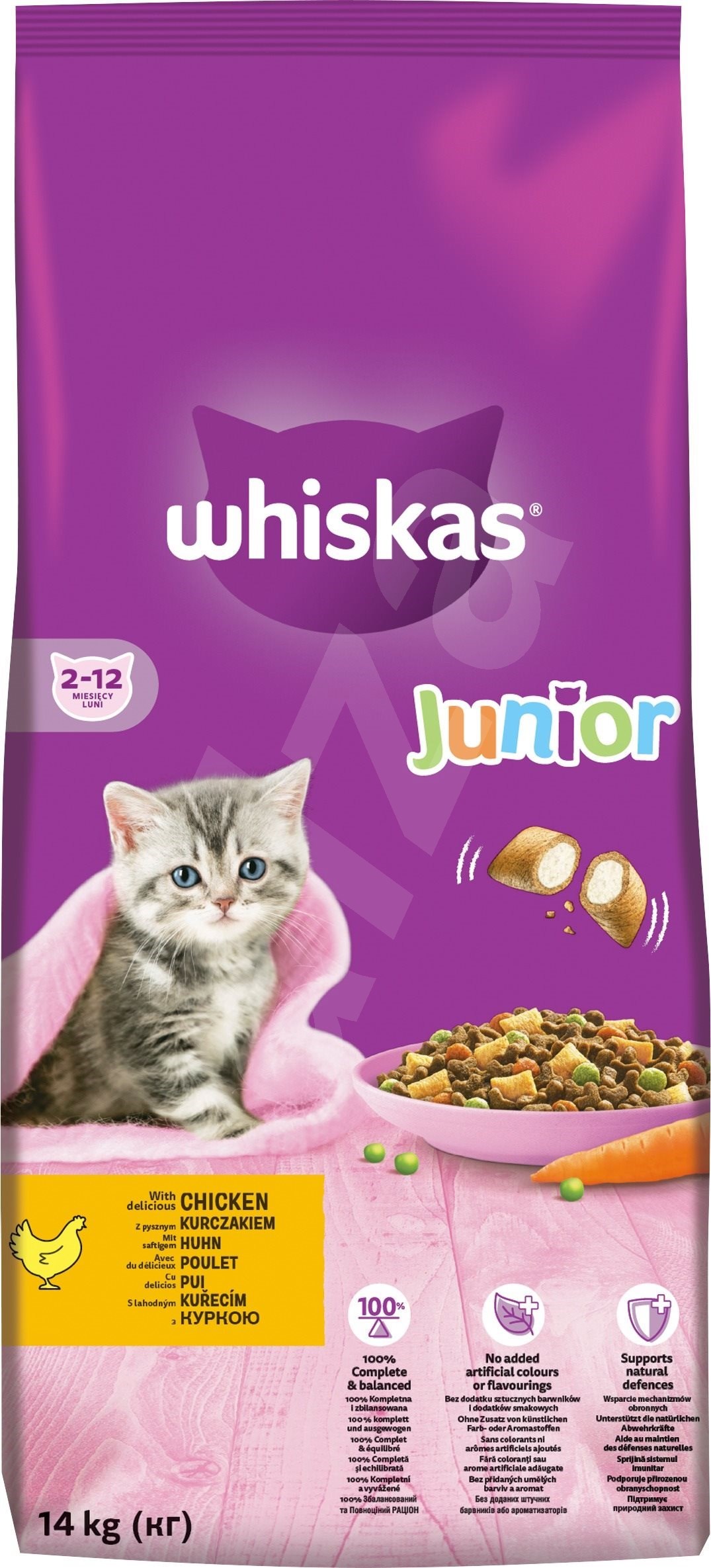 Whiskas granule Junior s kuracím 14 kg Granule pre mačiatka Alza.sk