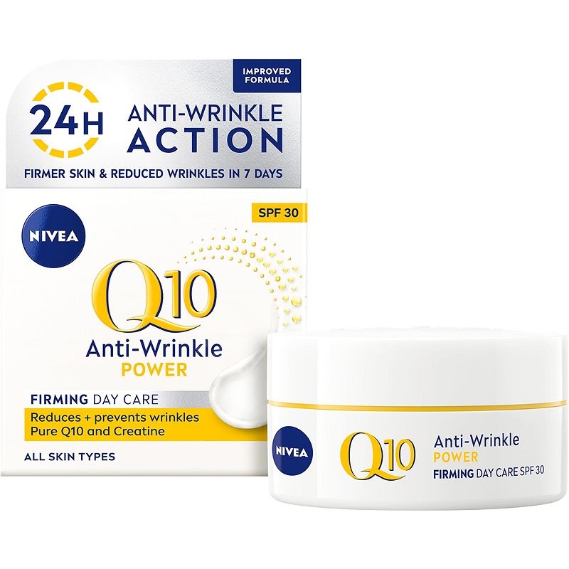 NIVEA Q10 Power AntiWrinkle + Firming SPF30 Day Cream 50 ml Pleťový krém Trendy