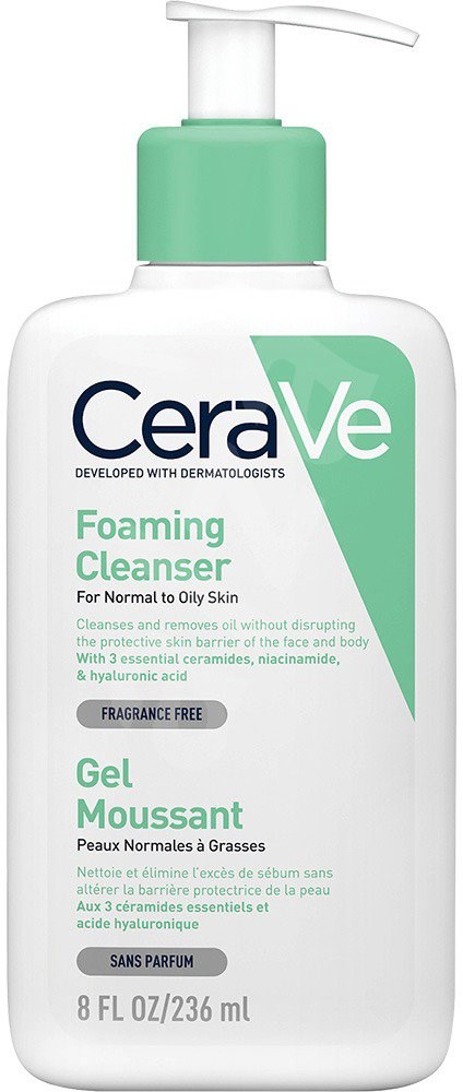 cerave gel limpiador foaming cleanser 236 ml