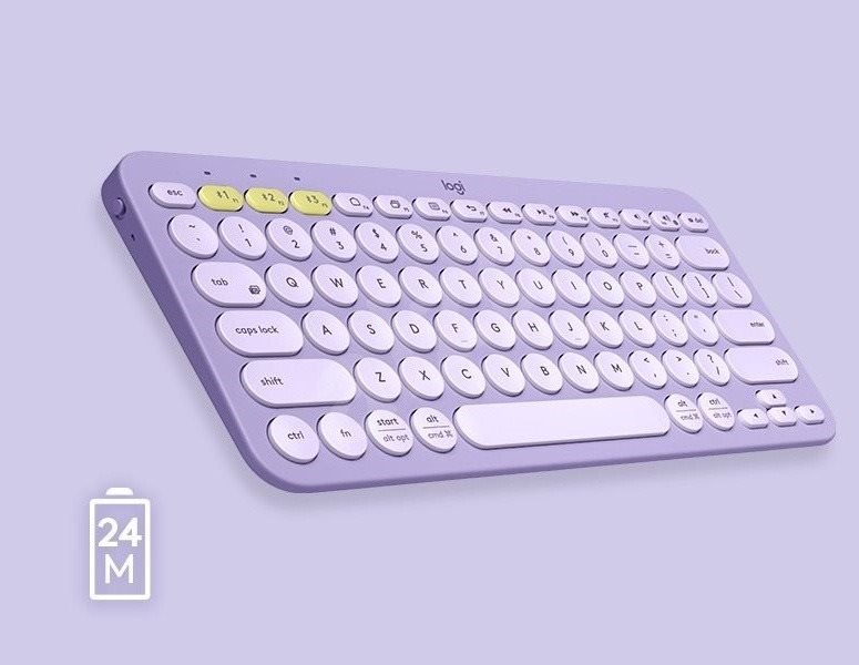 Logitech Bluetooth MultiDevice Keyboard K380, Lavender and Lemonade