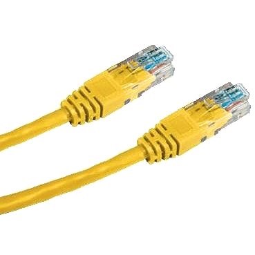 Datacom CAT5E UTP žltý 0,25 m - Sieťový kábel