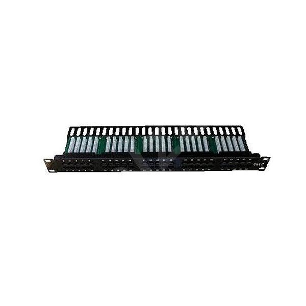 Datacom, ISDN Integrated, 50 portov RJ45 STP kat. 3, 1U, čierny - Patch panel