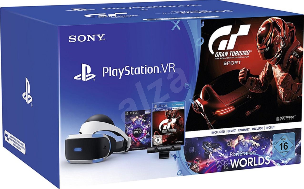 PlayStation VR pro PS4+VR Worlds+GT Sport+PS4 Kamera Okuliare na