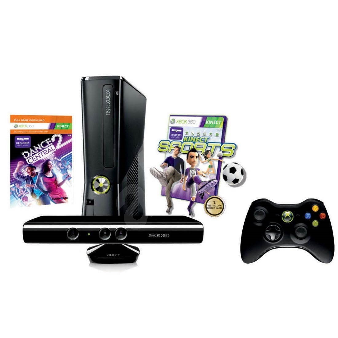 Microsoft Xbox 360 250GB Kinect Bundle + Kinect Sports 1 + Dance