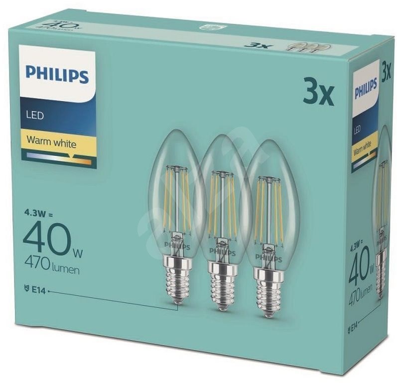 6 Ampoules LED Philips R50 Réflecteur E14 2.8W - Équivalent 40W, Blanc Chaud 2700K