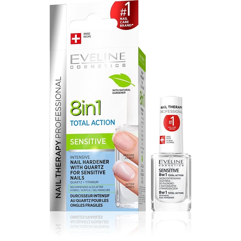 EVELINE COSMETICS Spa Nail Total Action 8 In 1 Sensitive 12 ml - Lak na ...