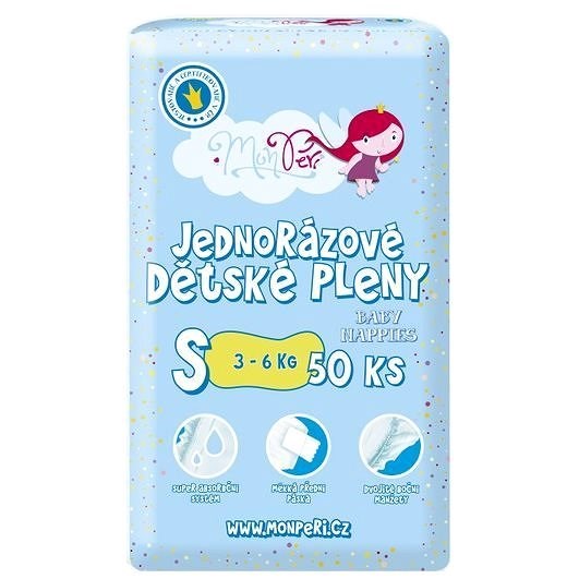 MonPeri Klasik veľkosť S (50 ks) - Jednorazové plienky