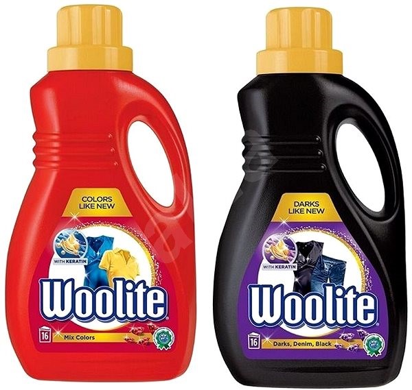 WOOLITE Mix Colors 1 l (16 praní) + WOOLITE Dark, Black & Denim 1 l (16 praní) Sada drogérie