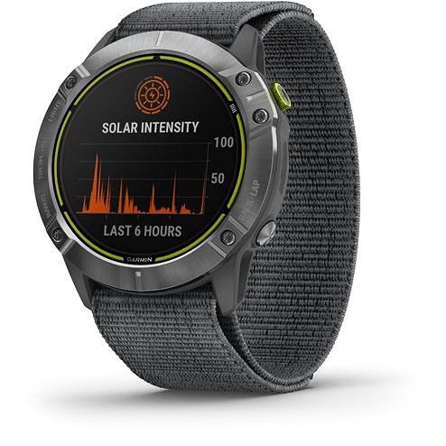 Garmin Enduro Steel/Grey UltraFit Nylon strap - Smart hodinky