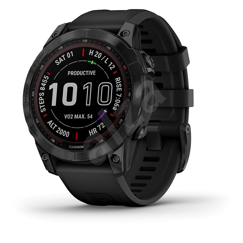 Garmin Fenix 7 Sapphire Solar Black DLC Titanium/Black Band - Smart hodinky
