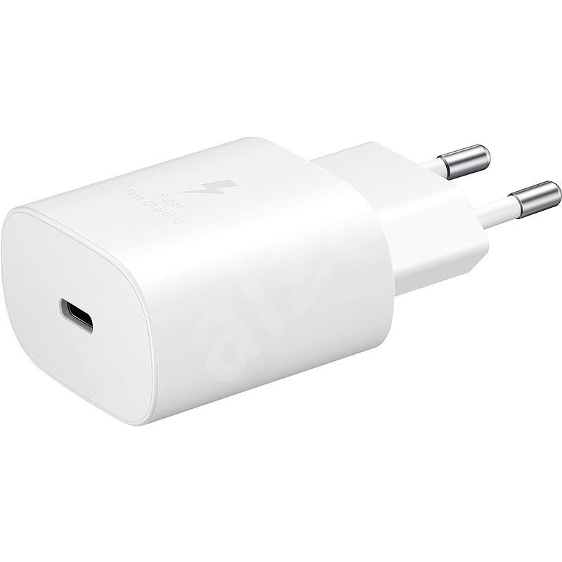 Samsung Napájací adaptér s rýchlonabíjaním 25 W biely, bez kábla v balení - Nabíjačka do siete