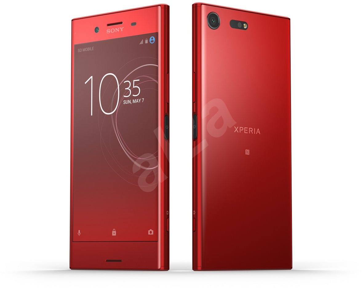 Custodia Cadorabo Flip Per Sony Xperia XZ Premium – Colore Rosso Mela Con Chiusura Magnetica