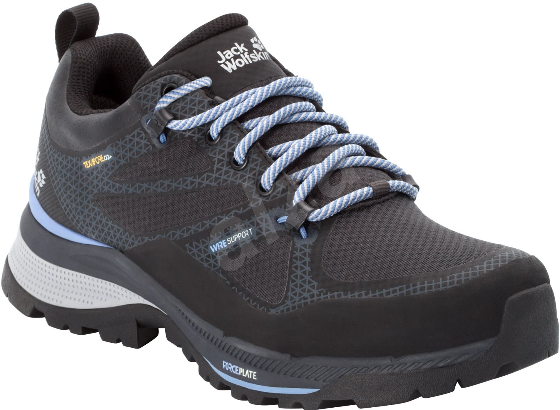 Jack Wolfskin Force Striker Texapore Low W čierna/modrá EU 37,5/233 mm