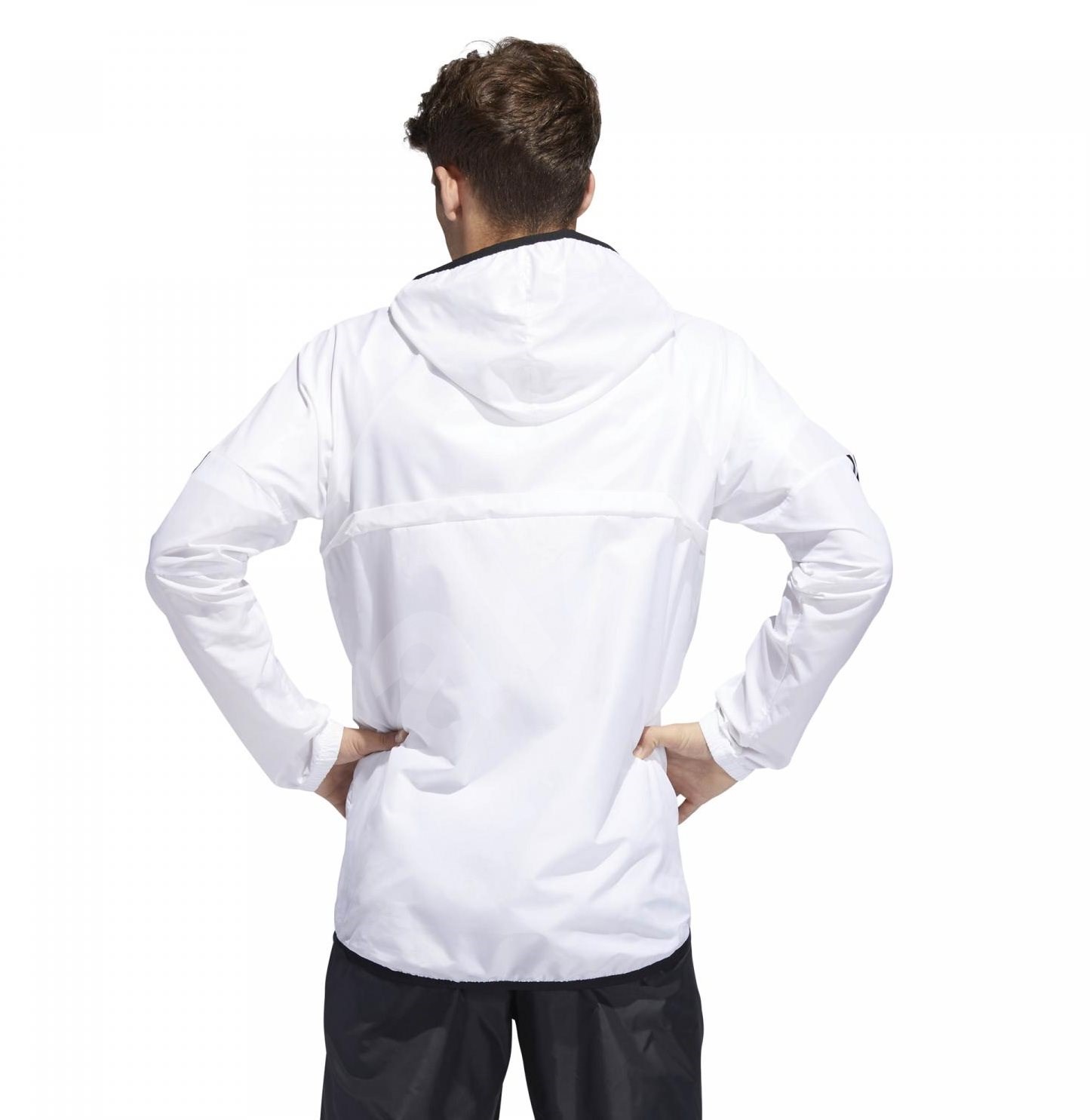 white adidas windbreaker mens