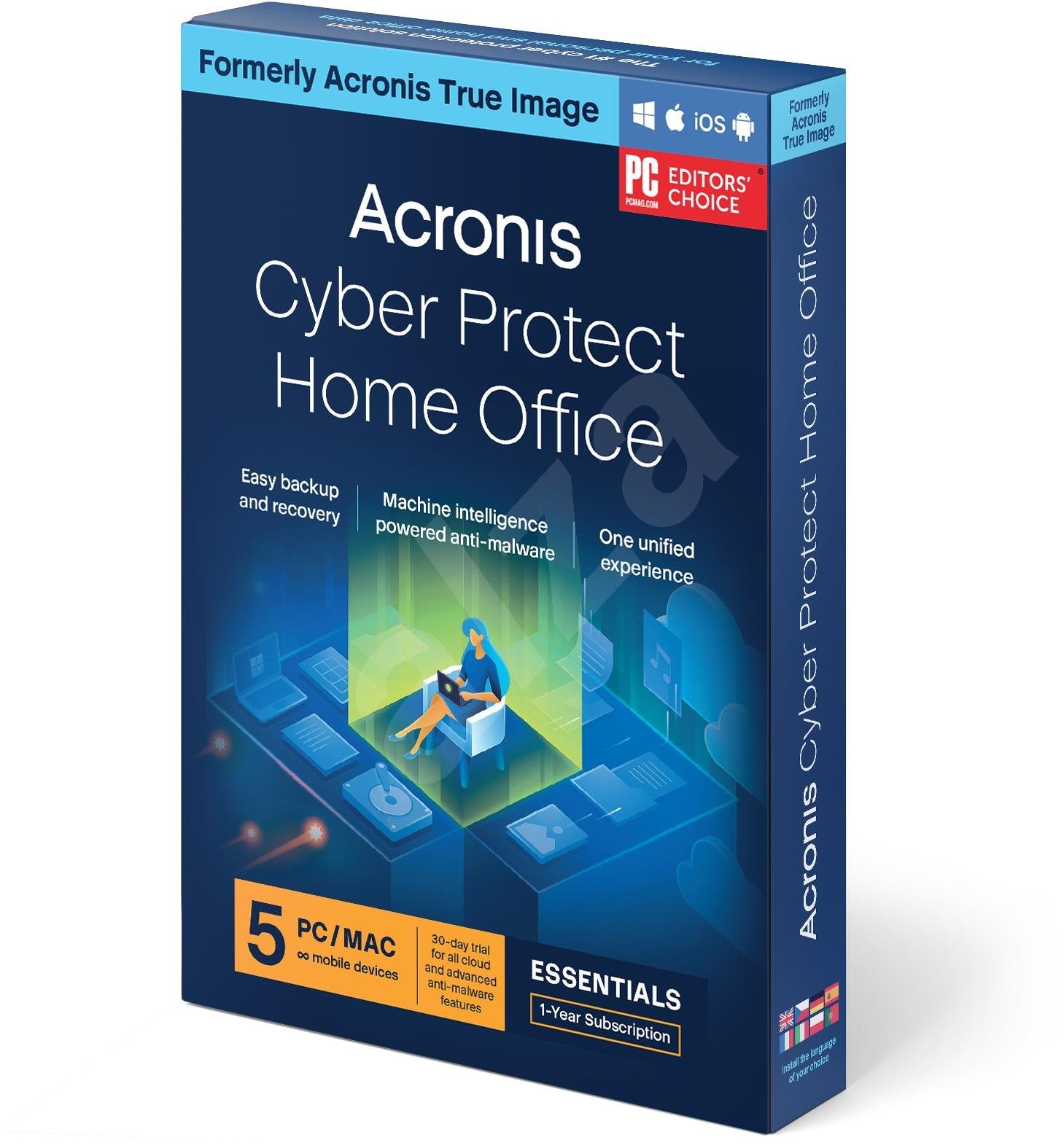 Zálohovací softvér Acronis Cyber Protect Home Office Essentials pre 5