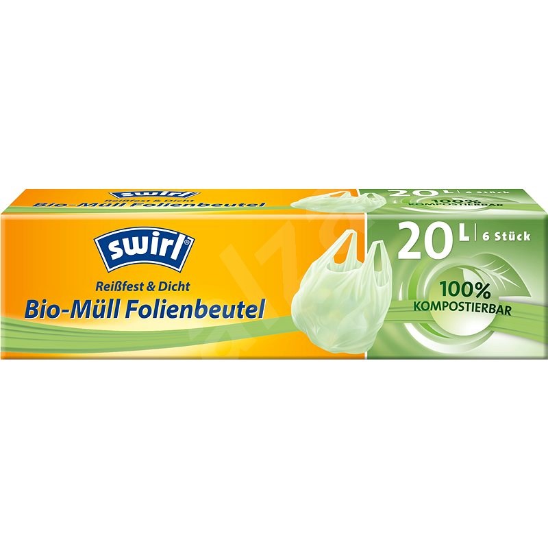SWIRL BIO kompostovateľné vrecia s uchami 20 l, 6 ks - Vrecia na odpad