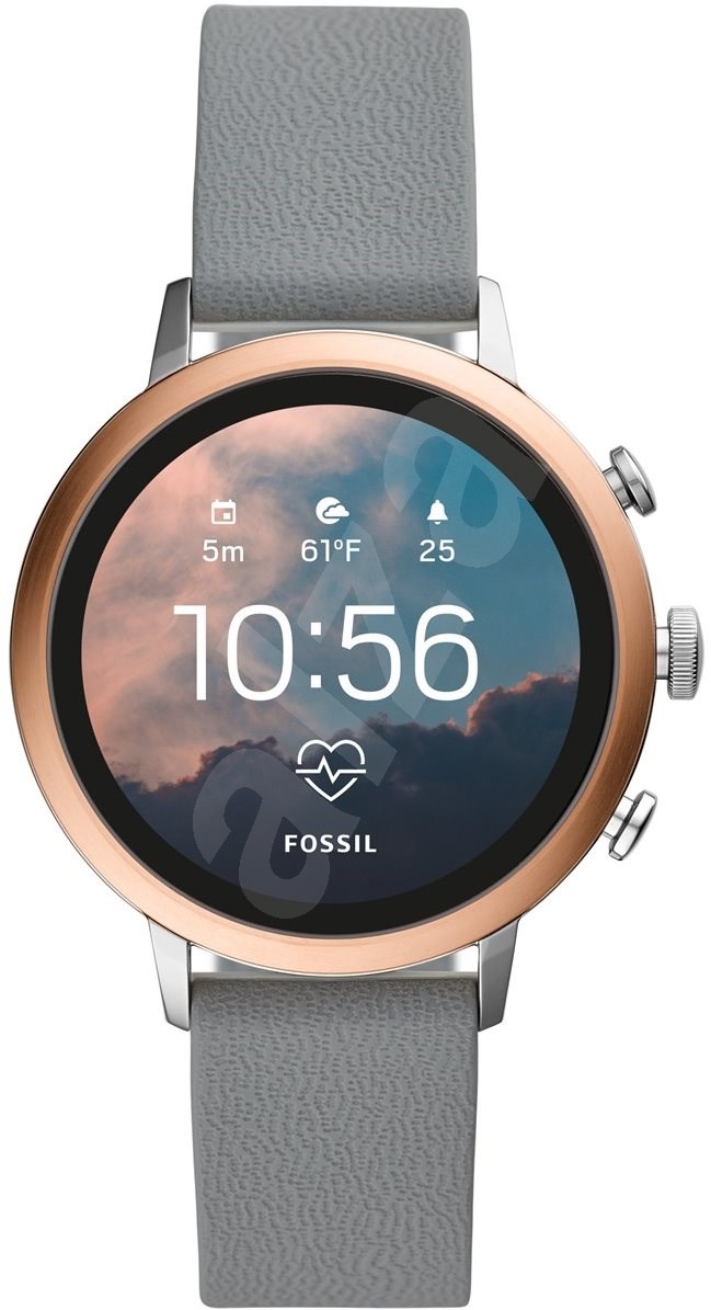 smartwatch fossil venture hr gray silicone ftw6016