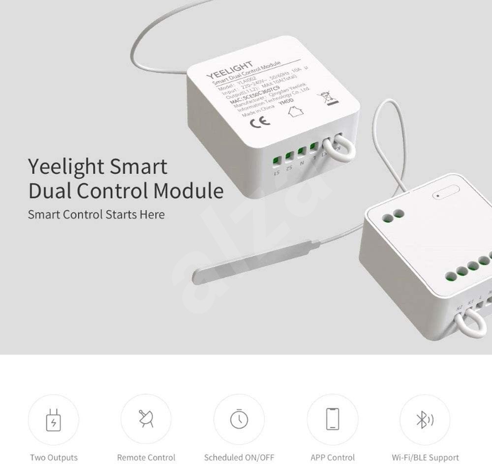 Yeelight smart dual control module схема подключения